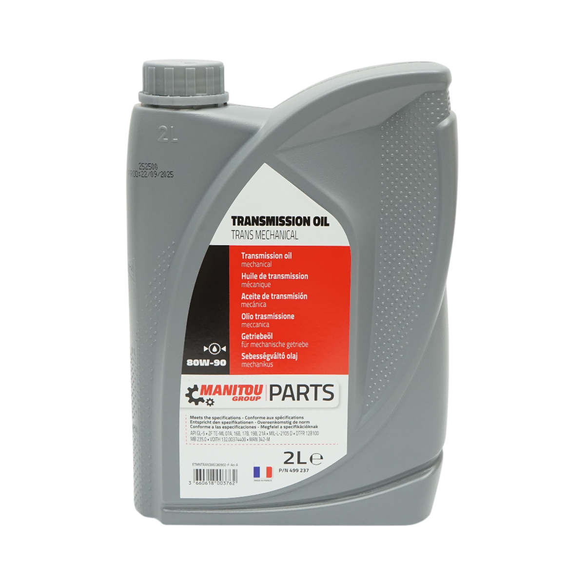 Ulei transmisie mecanica Manitou 80W90 GL-5 2L