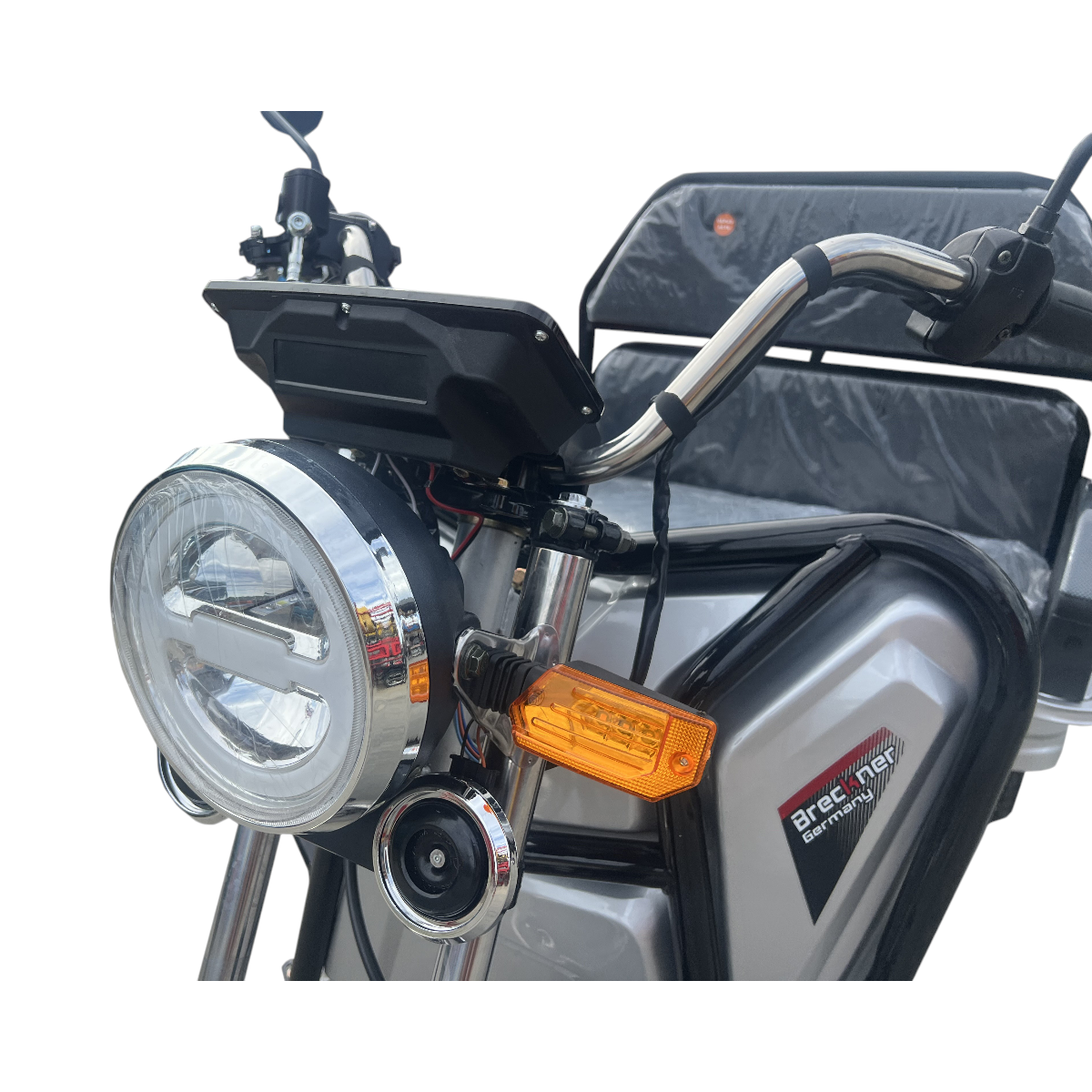 Triciclu electric BRECKNER GERMANY MODEL E ARGINTIU 1600W 60V 20AH – imagine 8