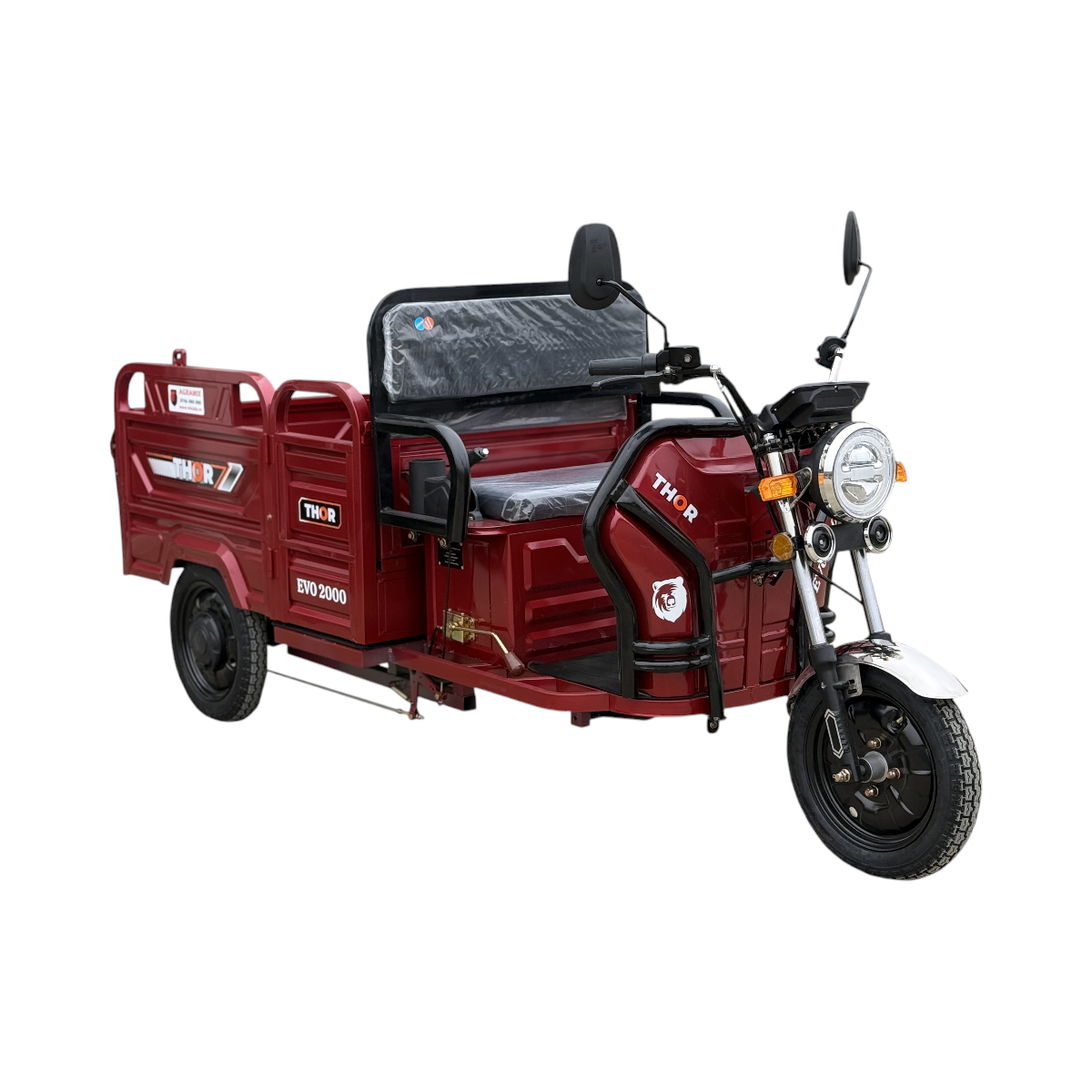 Triciclu electric THOR EVO 2000 ROSU 2000W 72V 32AH – imagine 4