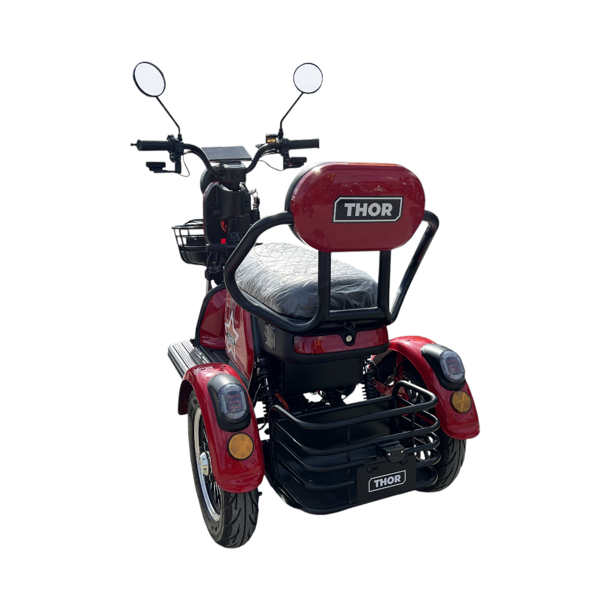 Triciclu electric THOR TRIXY PRO ROSU 1000W 60V 20Ah – imagine 5