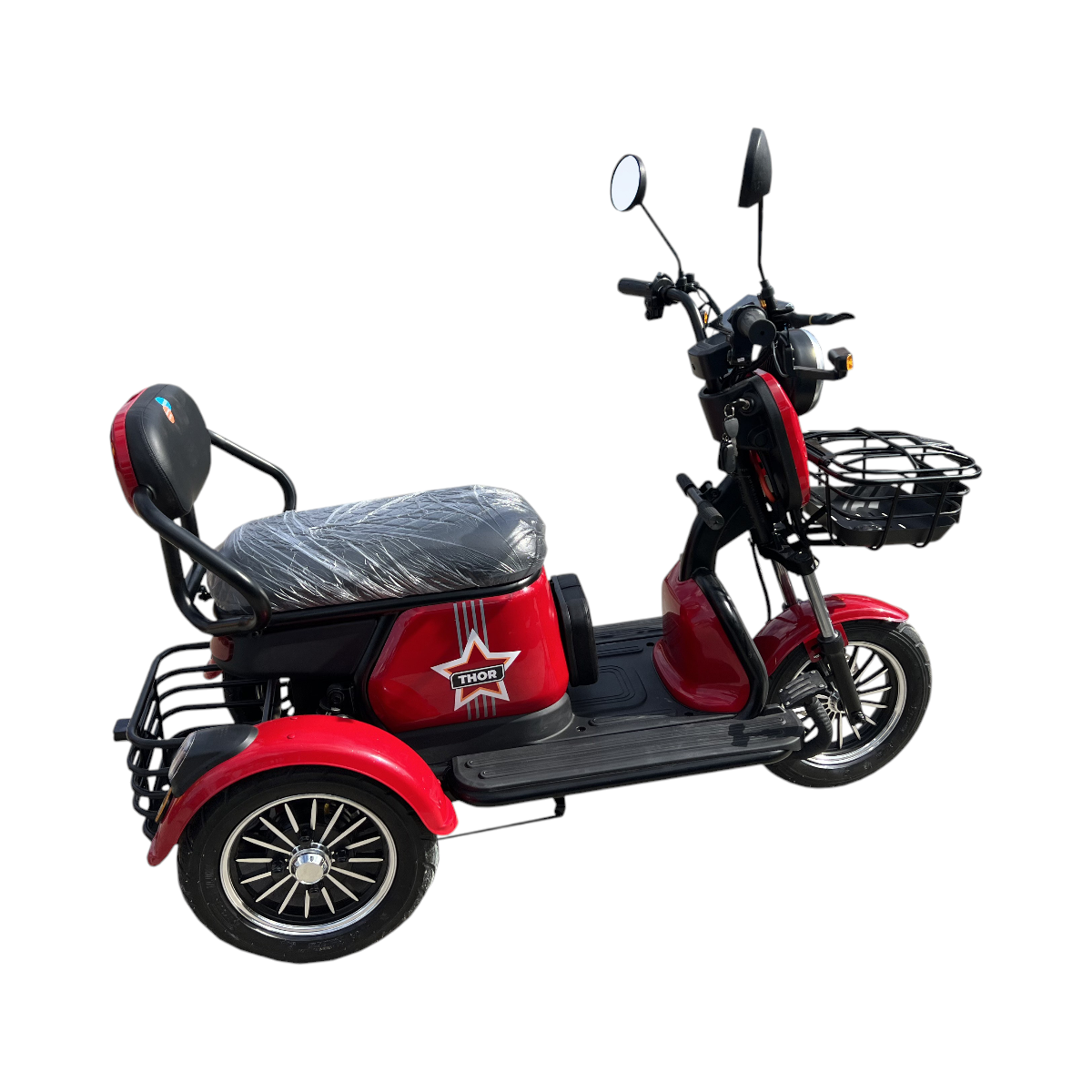 Triciclu electric THOR TRIXY PRO ROSU 1000W 60V 20Ah – imagine 6