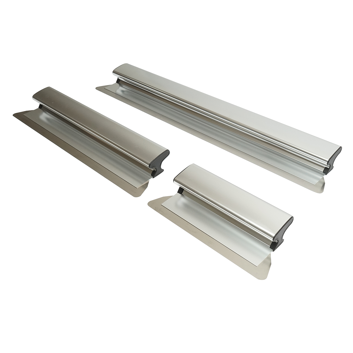 Set 3 gletiere profesionale inox 30/55/100cm, suport cu maner telescopic 85-200cm – imagine 6