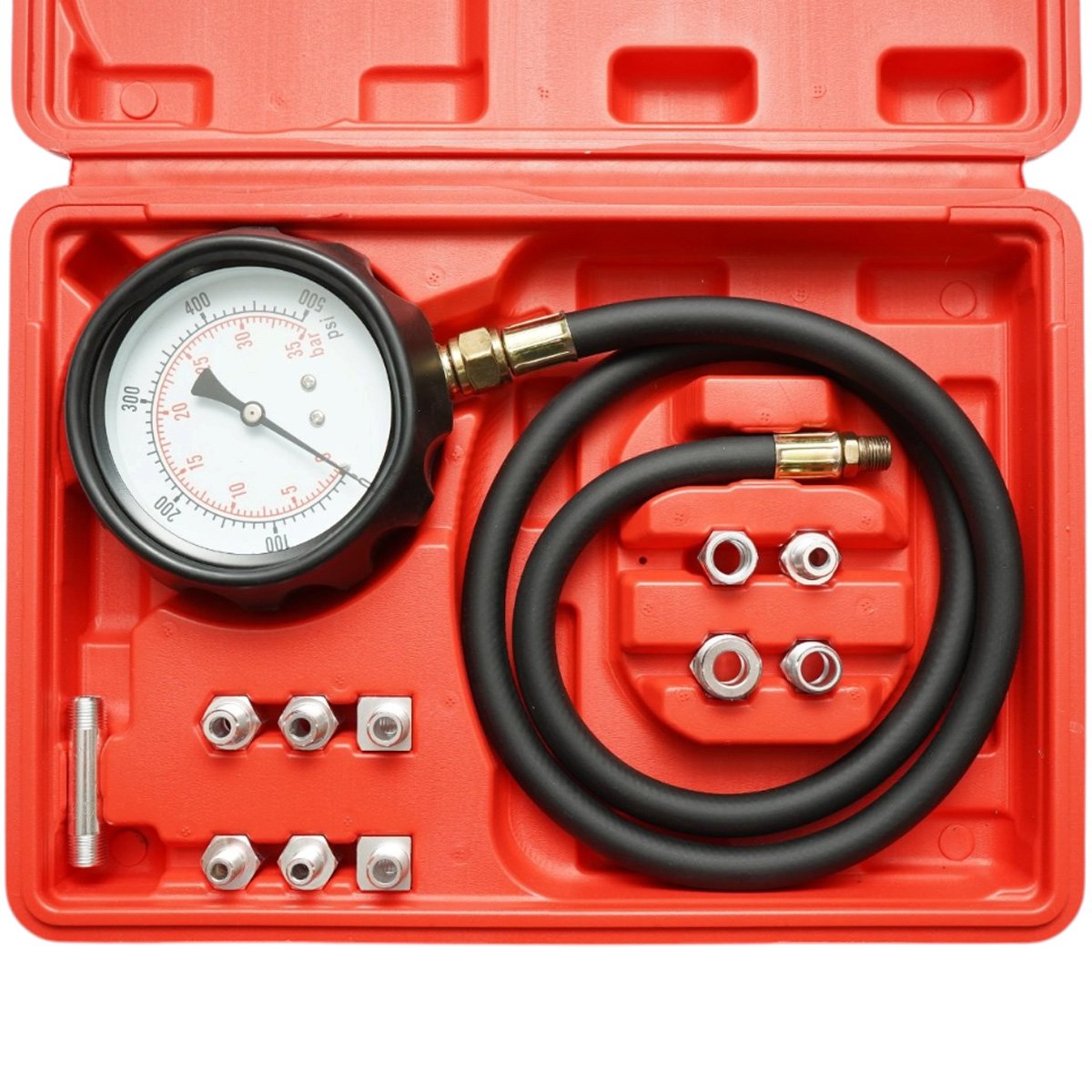 Trusa tester verificare presiune ulei motor 0-35 bar universala 12 piese Breckner Germany – imagine 3