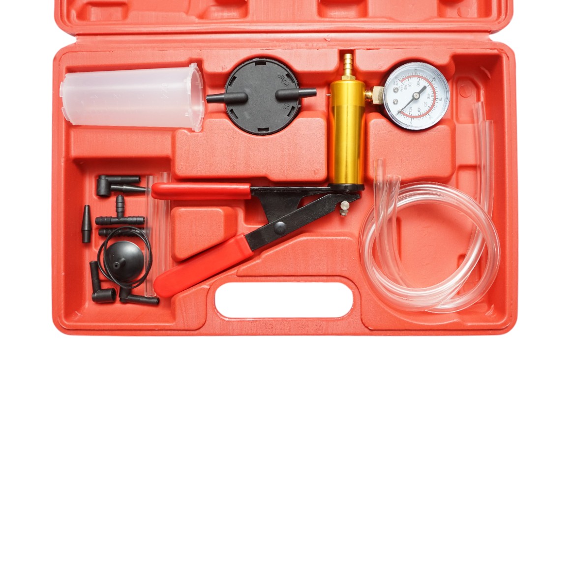 Trusa pompa tester presiune si vacuum pentru aerisire frane, testare ABS, EGR, AC si sistem incalzire auto – imagine 3