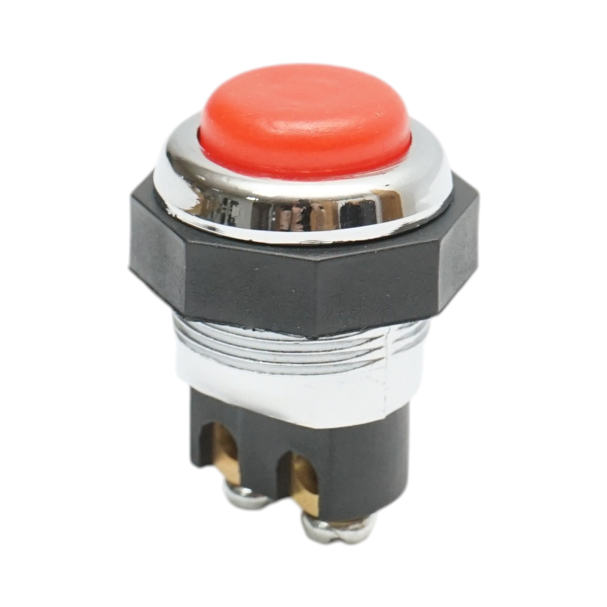 Buton pornire 12V/10A–24V/5A rosu cu 2 pini universal