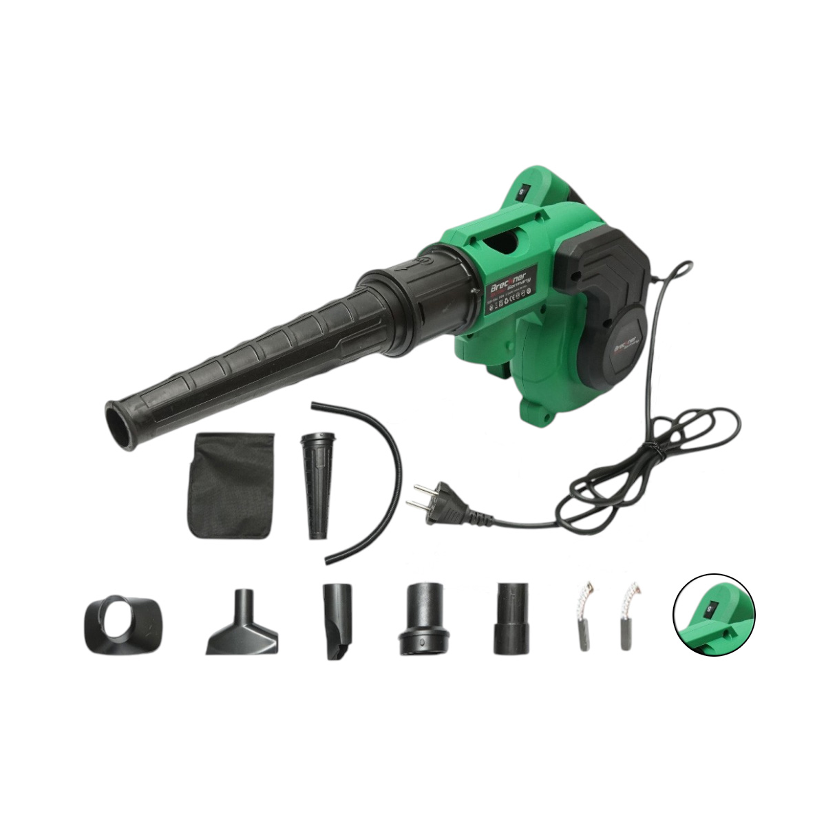 Suflanta aer si aspirator de gradina 750W, 220V, debit aer 4.5 m3/min, turatie 15000rpm Breckner Germany