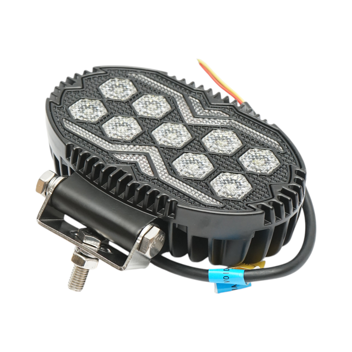 Proiector oval LED cu DRL 9-36V, 20W alb-galben, carcasa aluminiu 140x90x45mm IP68 Breckner Germany – imagine 4