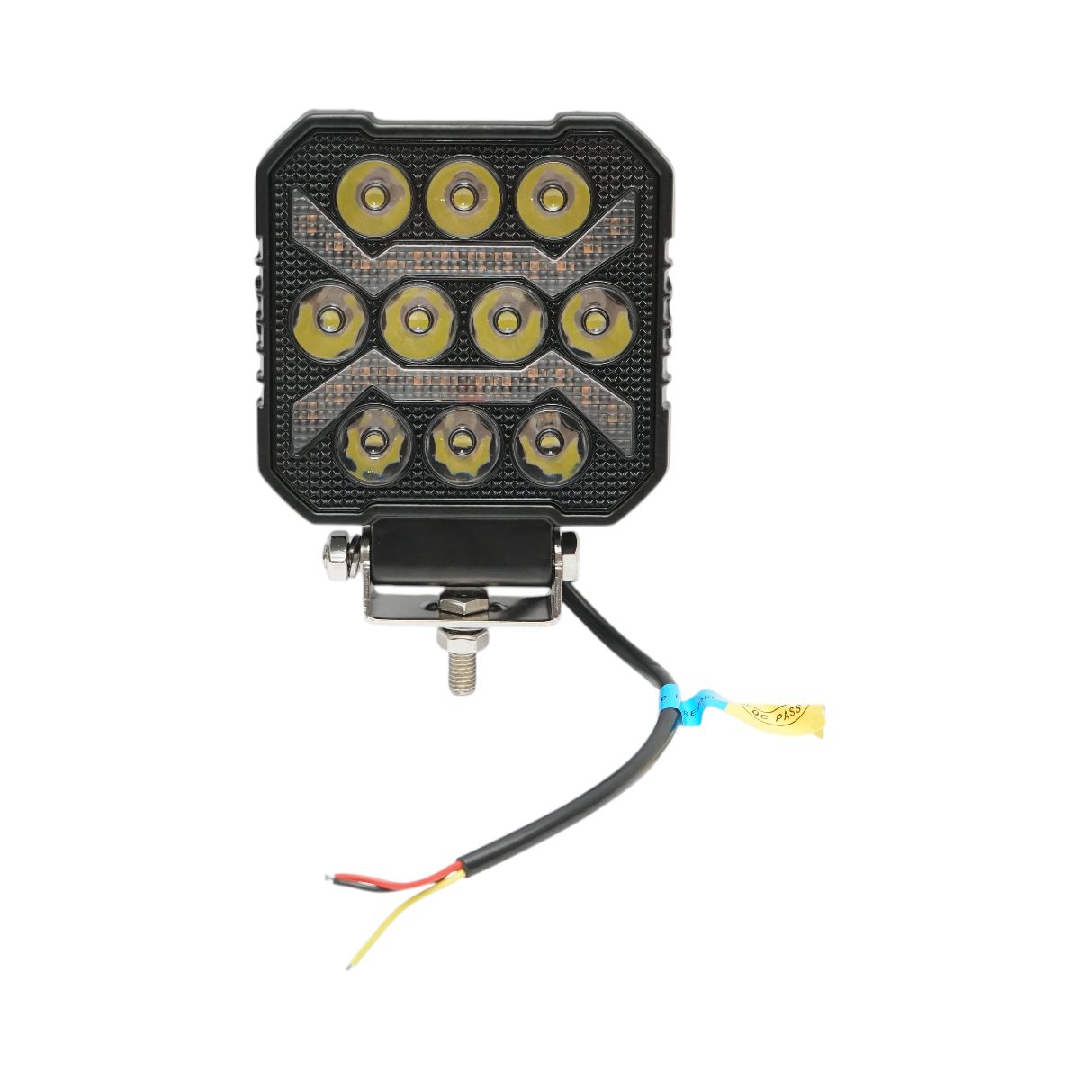 Proiector patrat LED cu DRL 9-36V, 19W alb-galben, carcasa aluminiu 108x108x33mm IP68 Breckner Germany