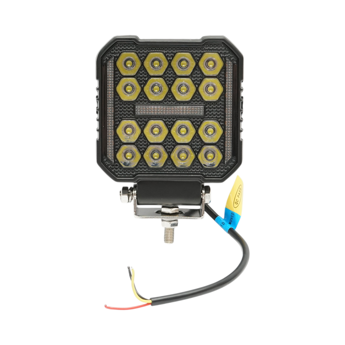 Proiector patrat LED cu DRL 9-36V, 18W alb-galben, carcasa aluminiu 108x108x35mm IP68 Breckner Germany