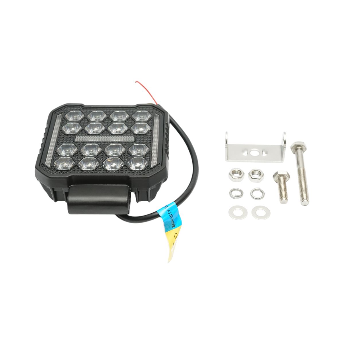 Proiector patrat LED cu DRL 9-36V, 18W alb-galben, carcasa aluminiu 108x108x35mm IP68 Breckner Germany – imagine 2