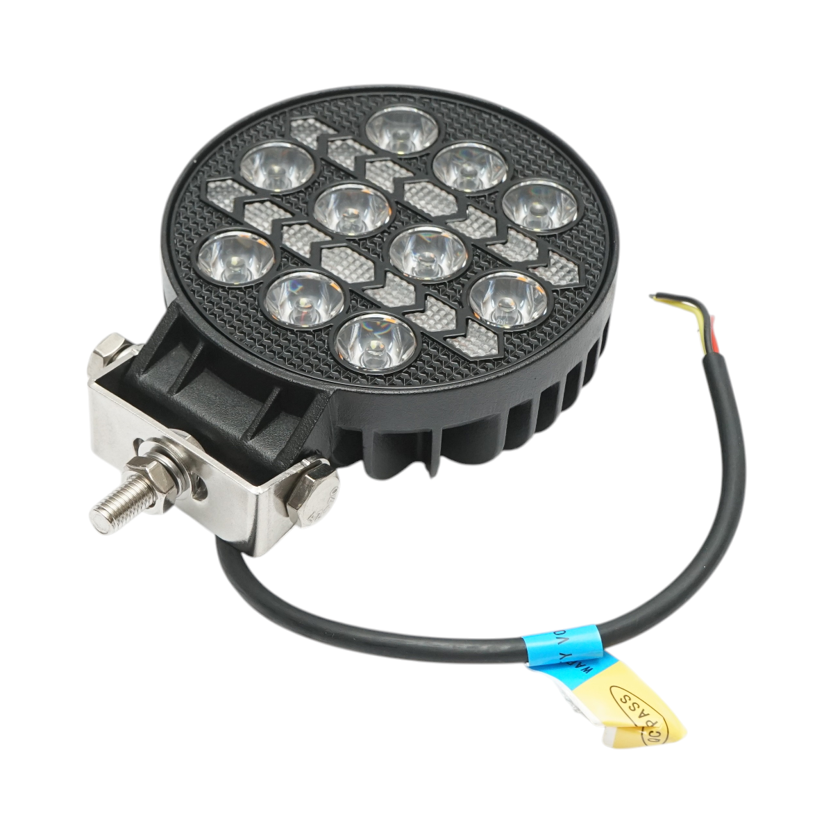 Proiector rotund LED cu DRL 9-36V, 16W alb-galben, carcasa aluminiu 108x108x40mm IP68 Breckner Germany – imagine 4