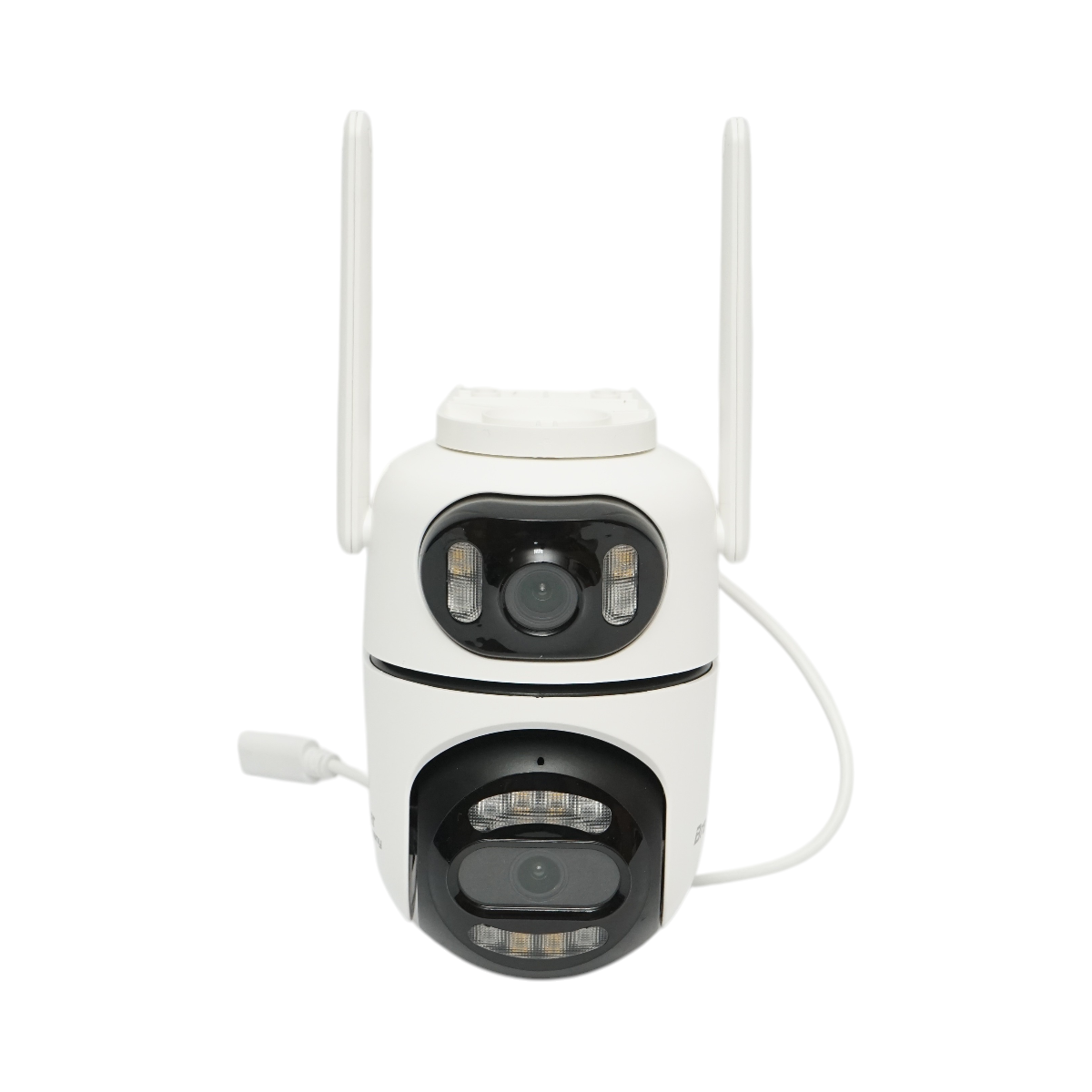 Camera de supraveghere lentila duala 4MP, P2P WIFI 2.4GHz, PTZ 360 grade, sirena, detectie umana AI si aplicatie iCSee