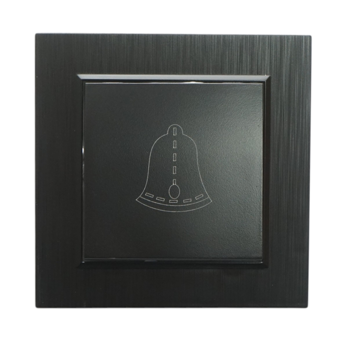 Intrerupator sonerie cu revenire negru incastrat 220V, 10AX, ABS 80x80mm – imagine 2