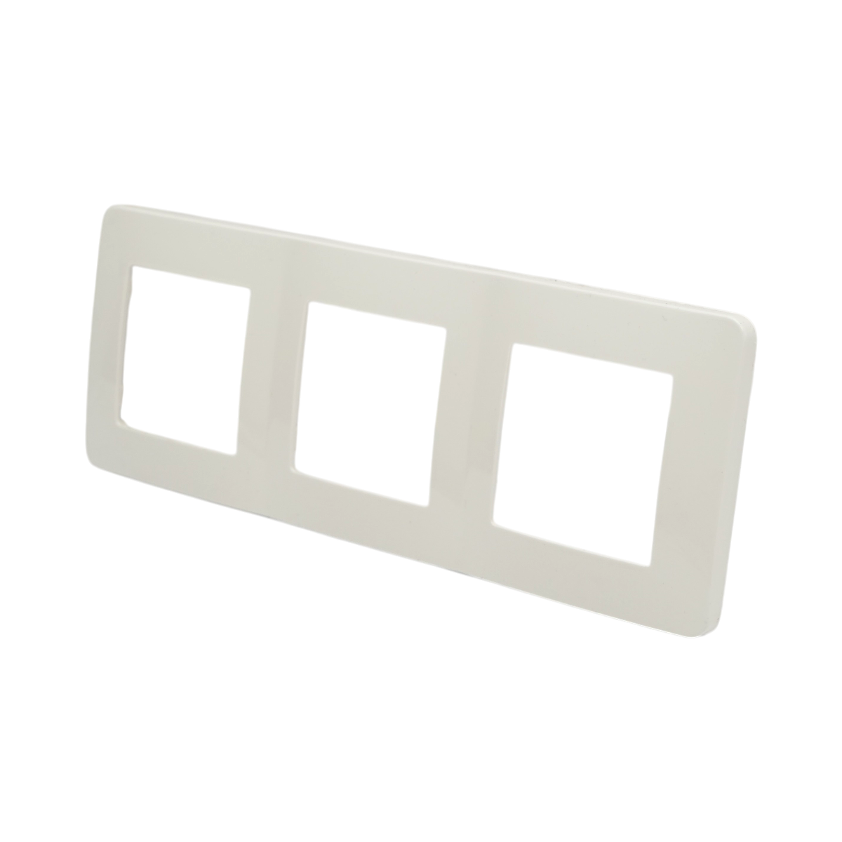 Rama tripla alba PC priza si intrerupator 225x83mm – imagine 3