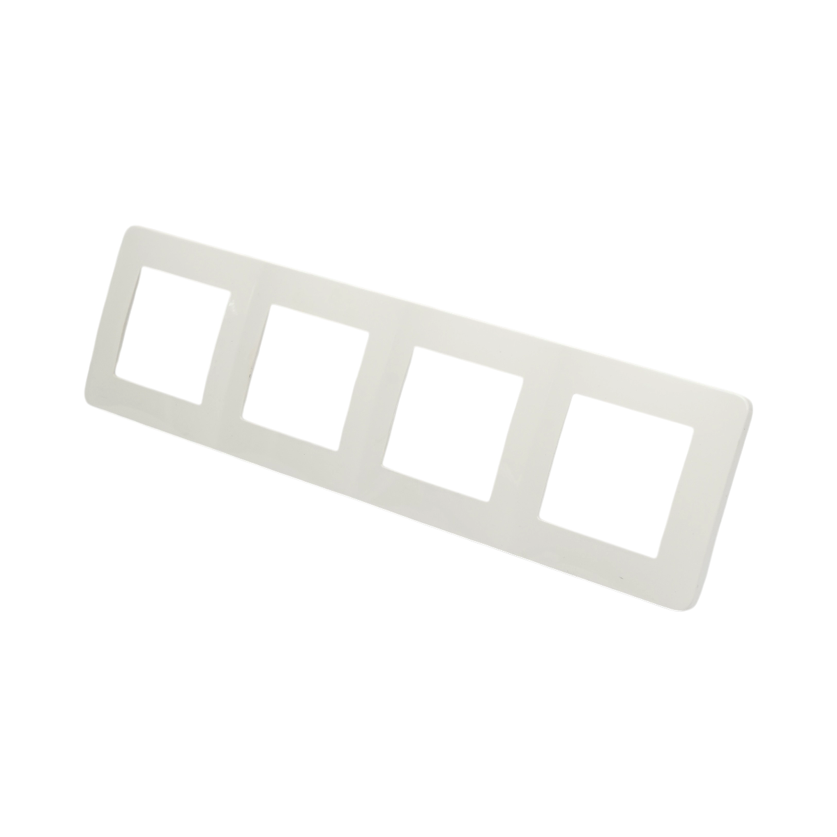 Rama cvadrupla alba PC priza si intrerupator 300x83mm – imagine 3
