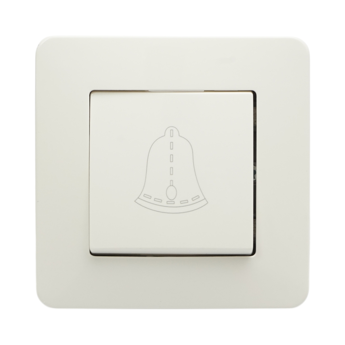 Intrerupator sonerie cu revenire alb incastrat 220V, 10AX, PC 80x80mm – imagine 2