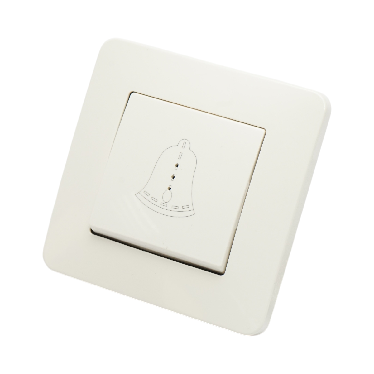 Intrerupator sonerie LED cu revenire alb incastrat 220V, 10AX, PC 80x80mm