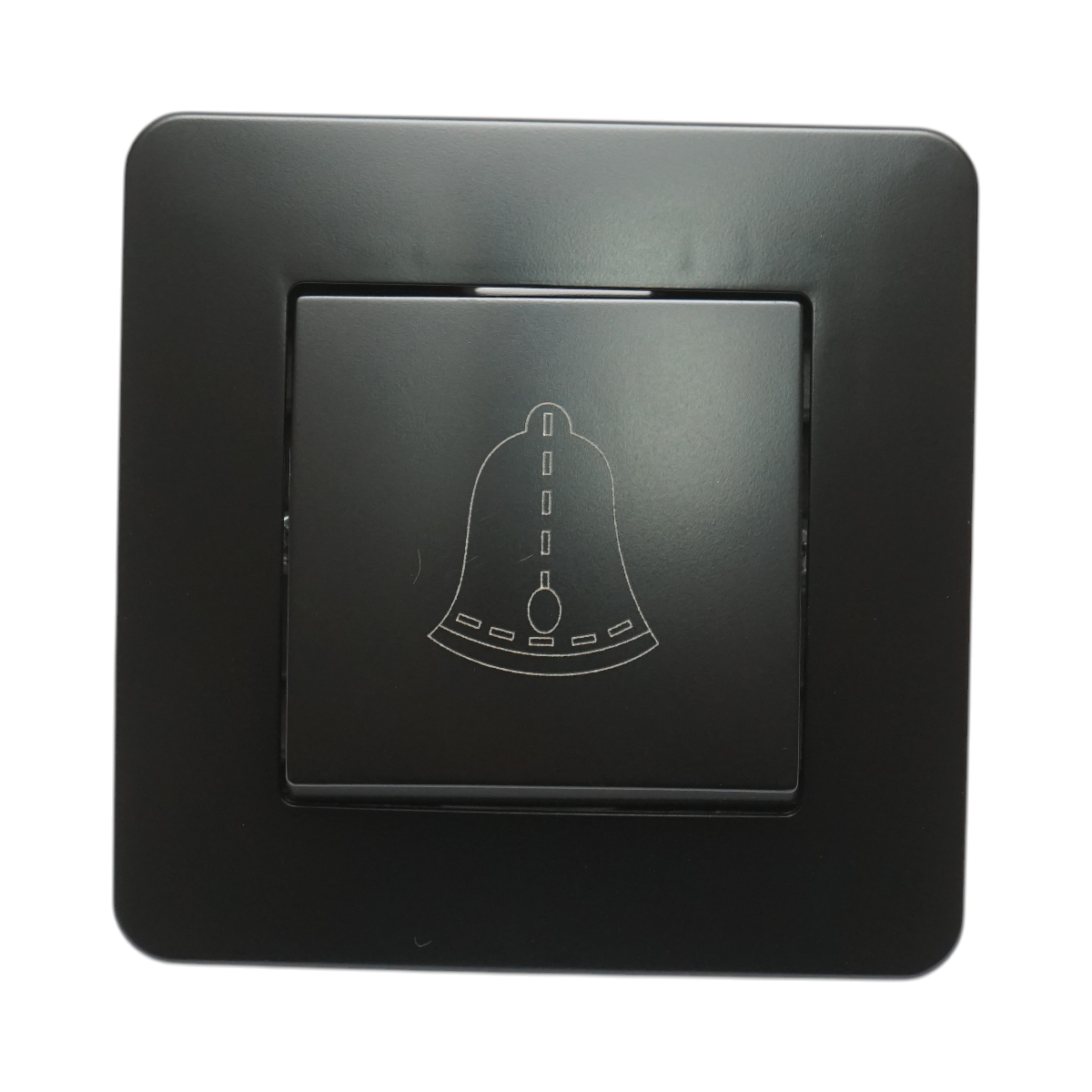 Intrerupator sonerie cu revenire negru incastrat 220V, 10AX, PC 80x80mm – imagine 2