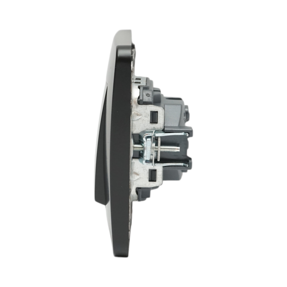 Intrerupator sonerie cu revenire negru incastrat 220V, 10AX, PC 80x80mm – imagine 5