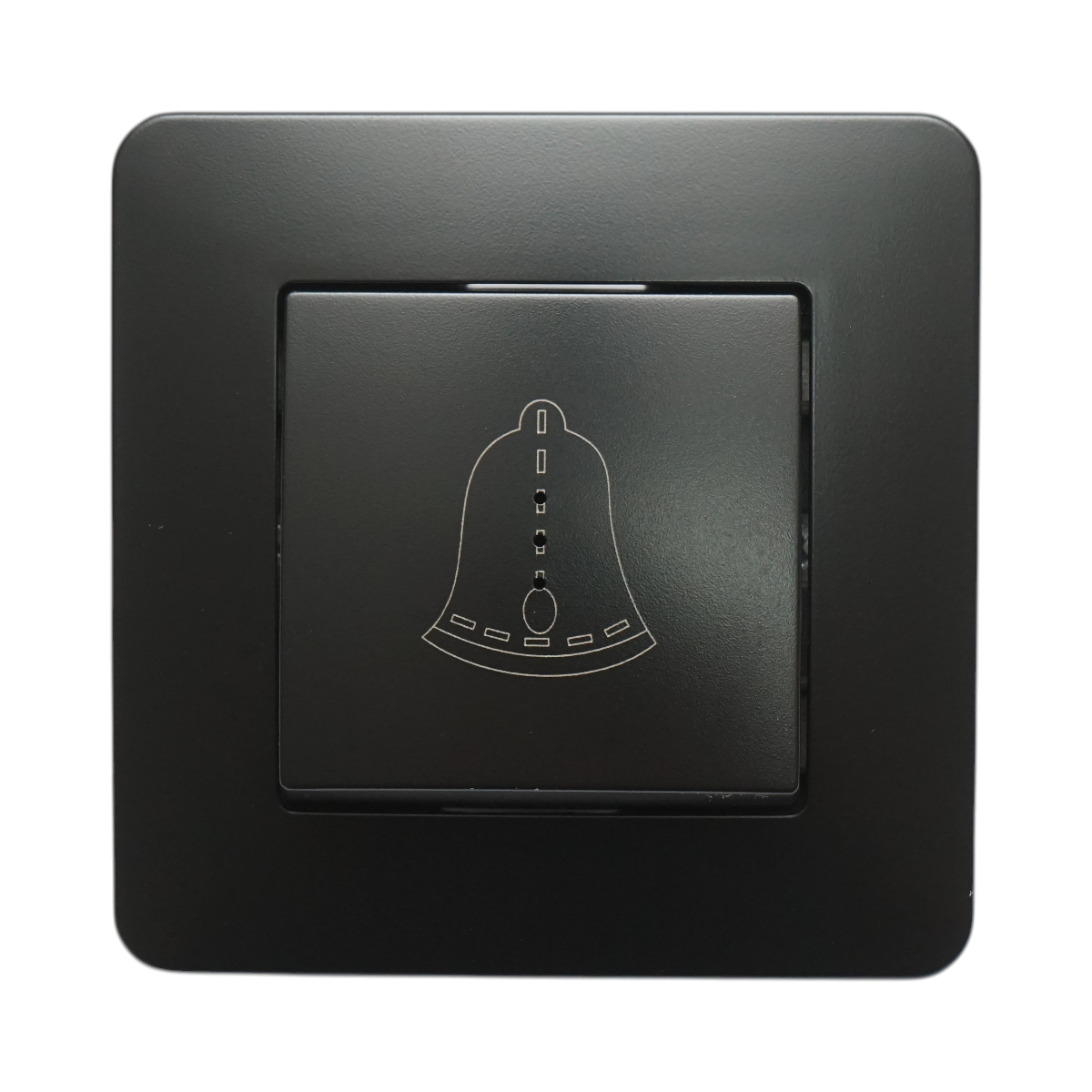 Intrerupator sonerie LED cu revenire negru incastrat 220V, 10AX, PC 80x80mm – imagine 2