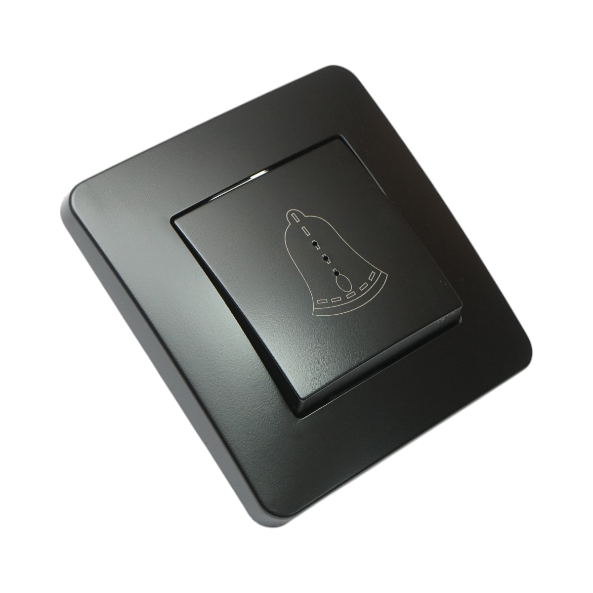Intrerupator sonerie LED cu revenire negru incastrat 220V, 10AX, PC 80x80mm – imagine 4