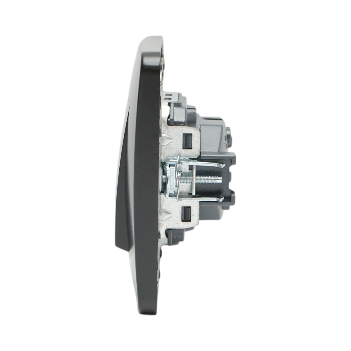Intrerupator sonerie LED cu revenire negru incastrat 220V, 10AX, PC 80x80mm – imagine 5