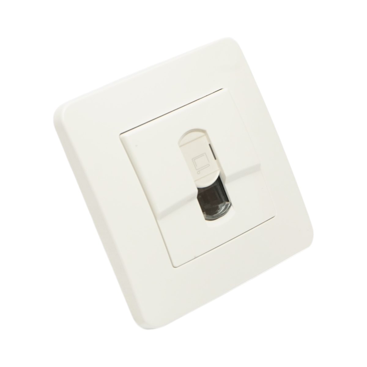 Priza internet RJ45 alba incastrata PC 80x80mm – imagine 4