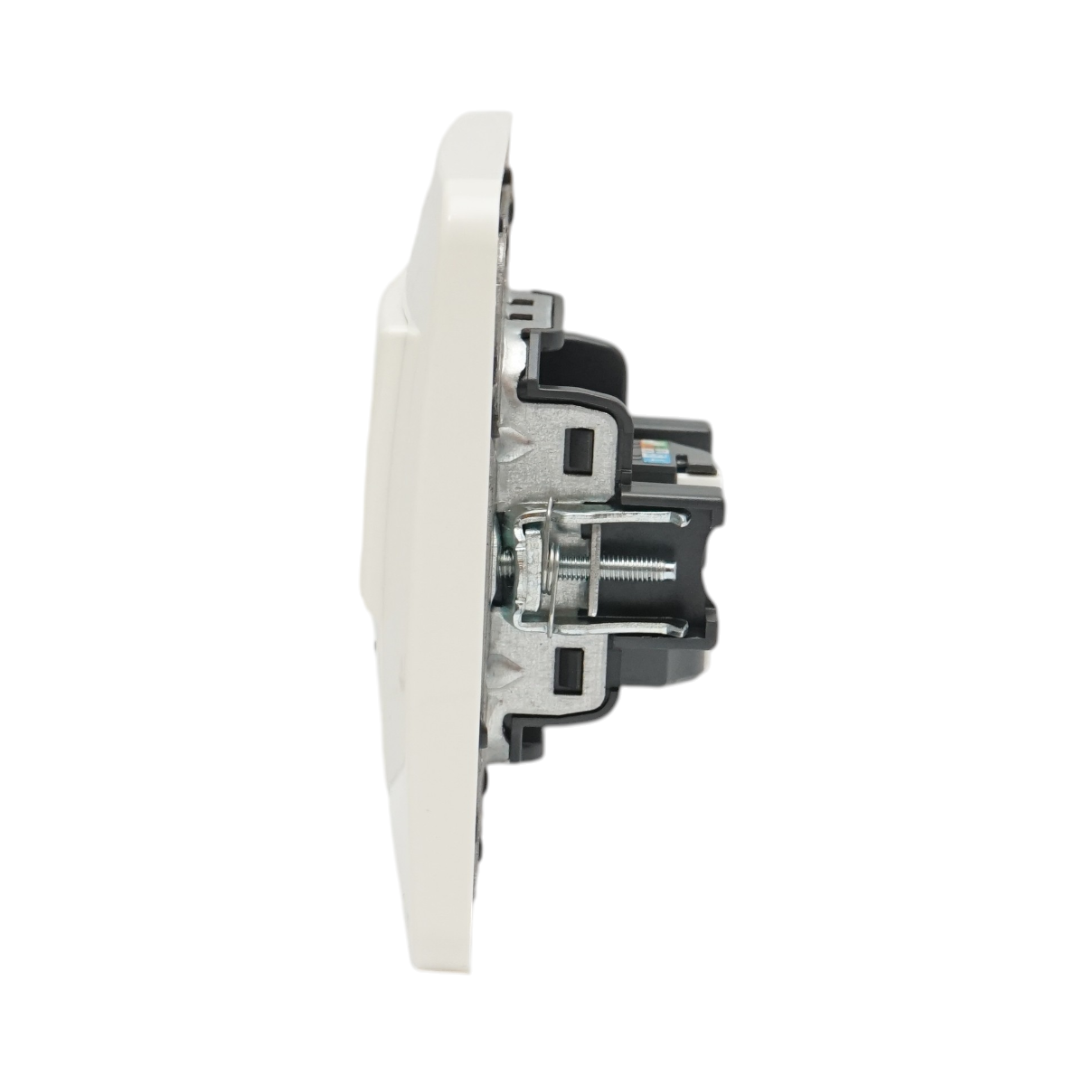 Priza internet RJ45 alba incastrata PC 80x80mm – imagine 5