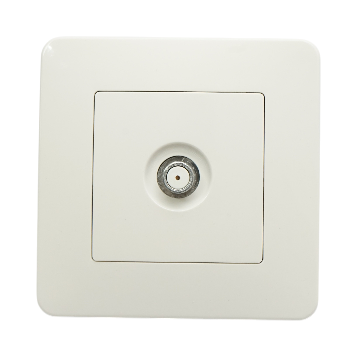 Priza TV tip F alba incastrata PC 80x80mm – imagine 2