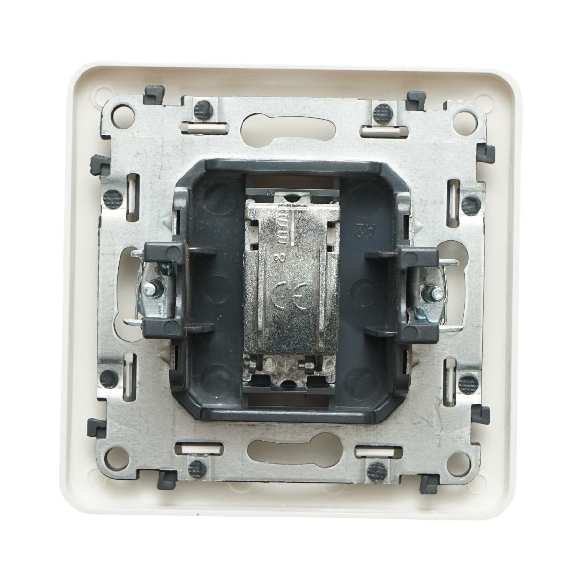 Priza TV tip F alba incastrata PC 80x80mm – imagine 3