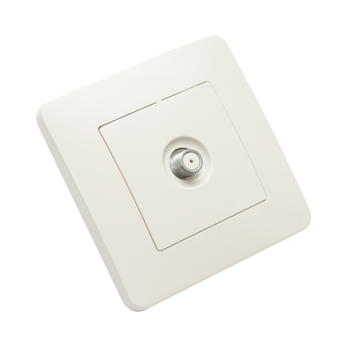 Priza TV tip F alba incastrata PC 80x80mm – imagine 4