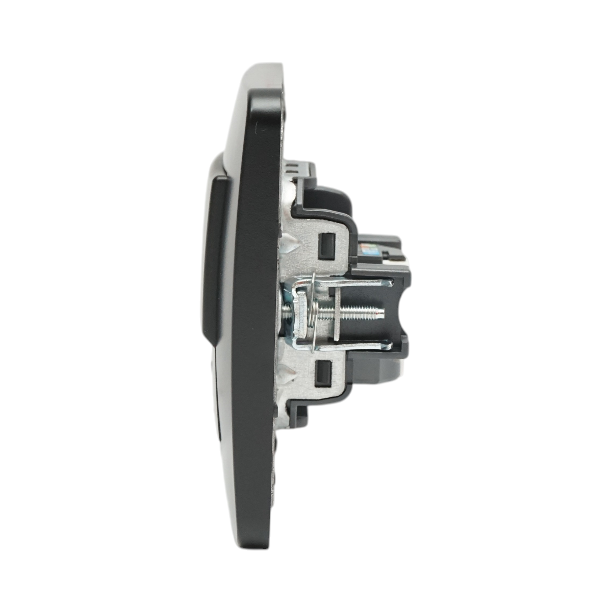 Priza internet RJ45 neagra incastrata PC 80x80mm – imagine 5