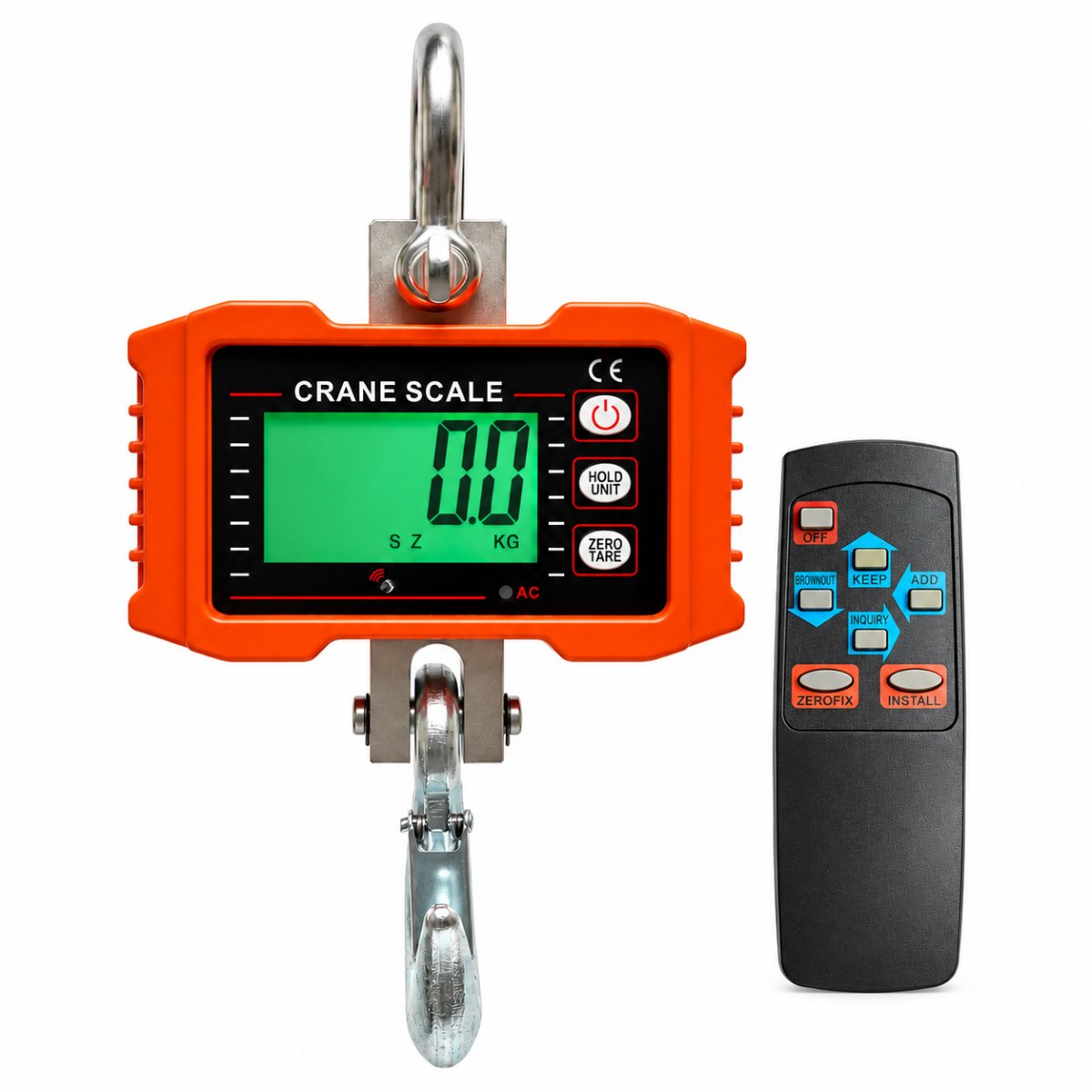 Cantar electronic suspendat cu carlig 1000 kg, telecomanda, afisaj digital LED