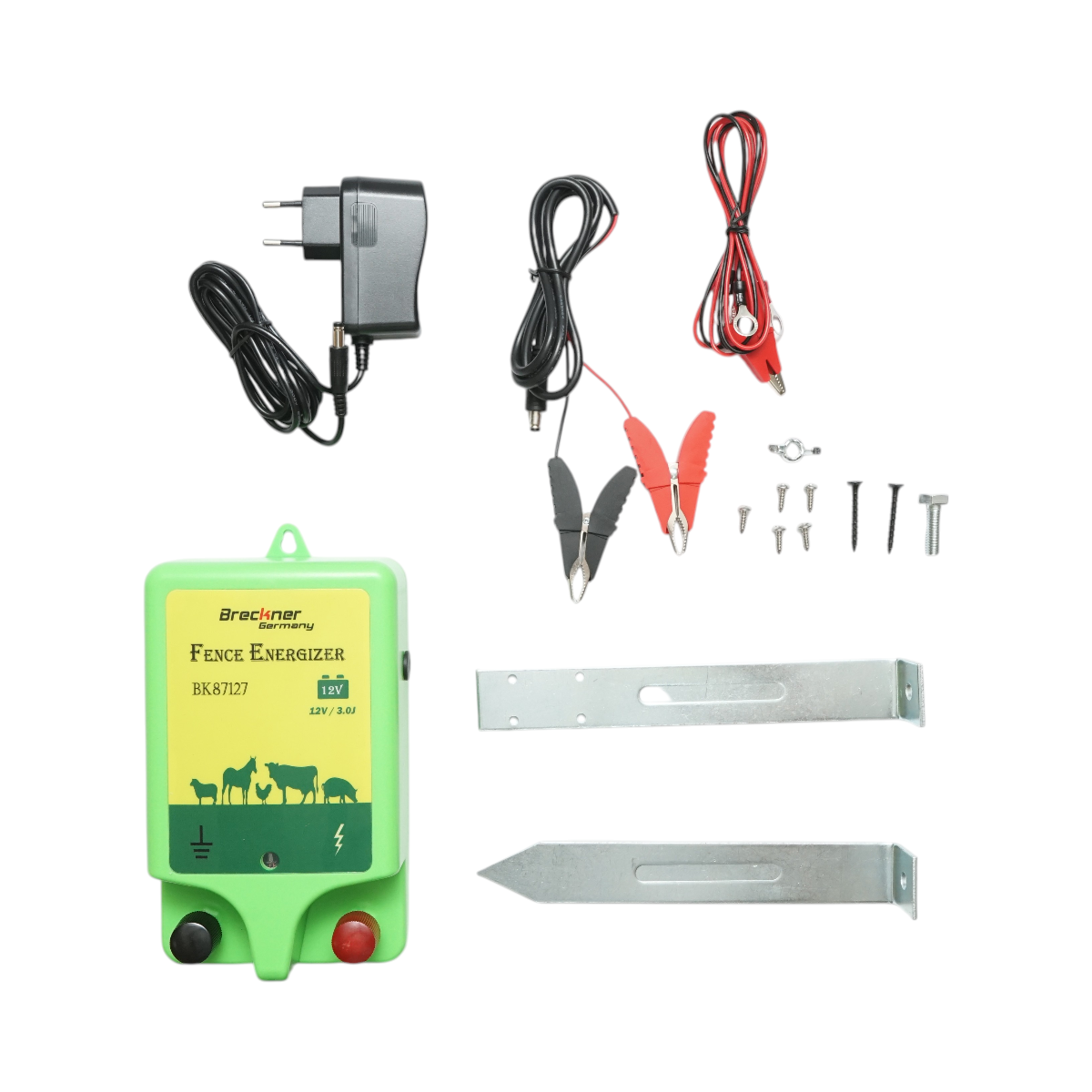 Aparat generator de impulsuri 3 Joule, 12V/220V, 18 km pentru gard electric Breckner Germany