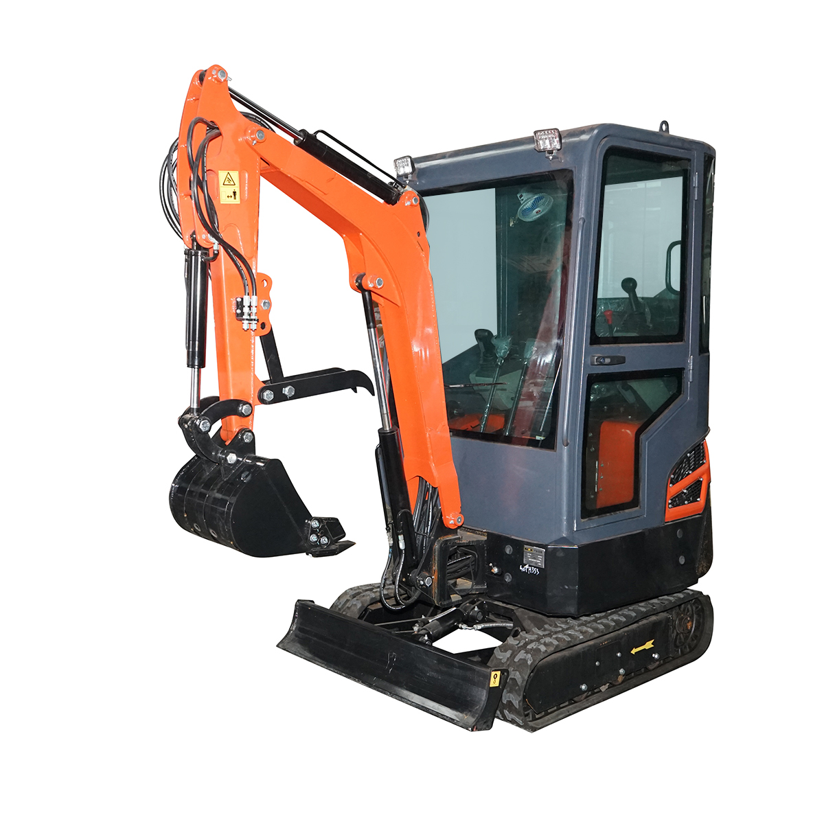 Mini excavator 1.4T cu cabina, motor diesel 25CP, rotire 360 grade, adancime sapare 2200mm, capacitate ridicare 350Kg, cupa 400x400x300mm THOR