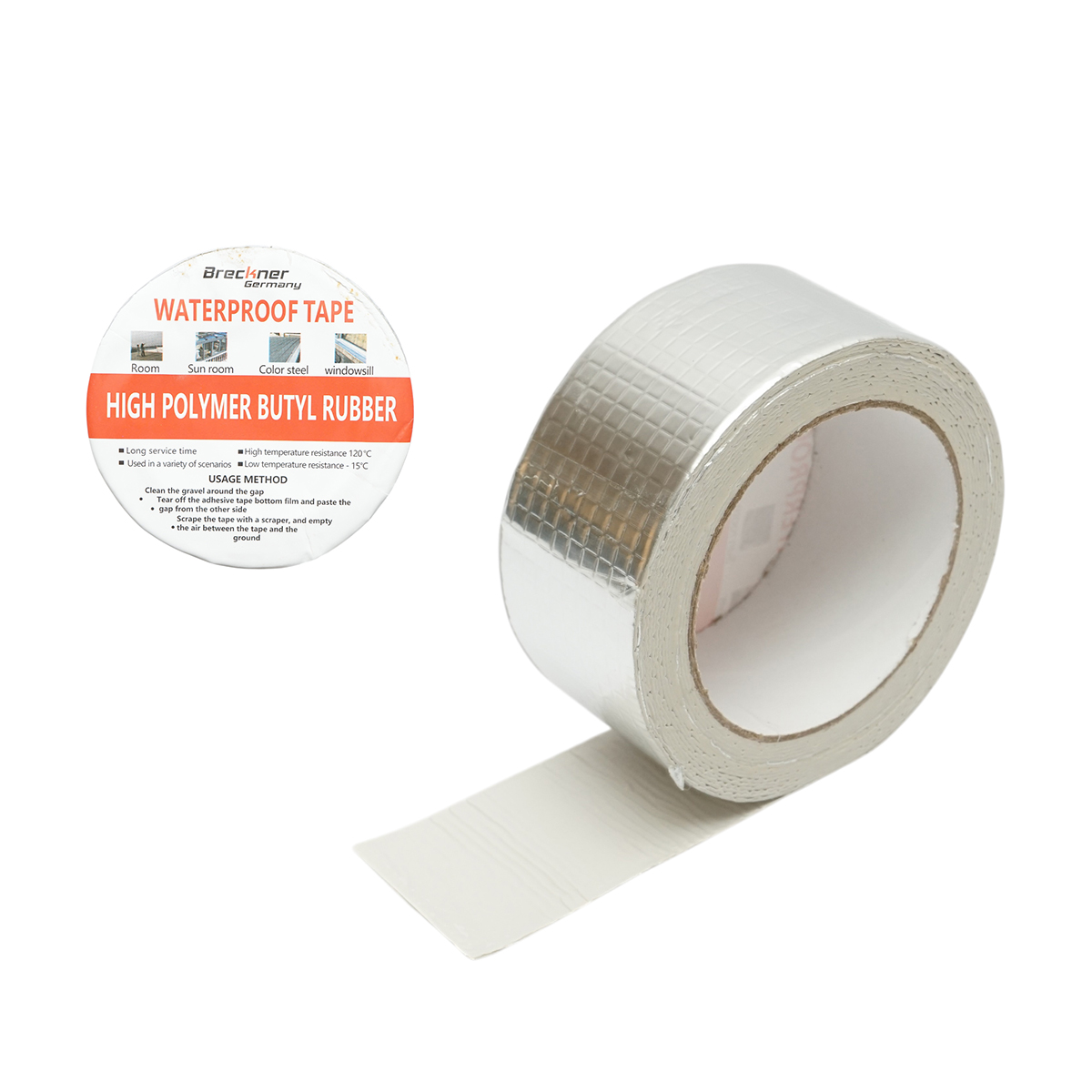 Banda butilica hidroizolanta autoadeziva 50mm x 5m cu folie de aluminiu Breckner Germany