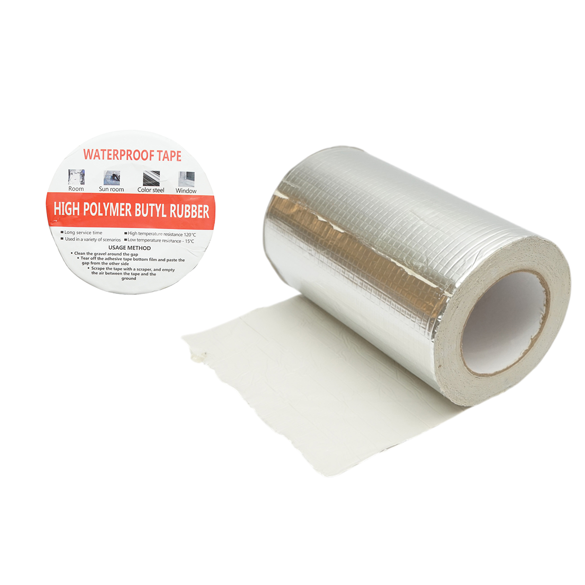 Banda butilica hidroizolanta autoadeziva 200mm x 10m cu folie de aluminiu Breckner Germany