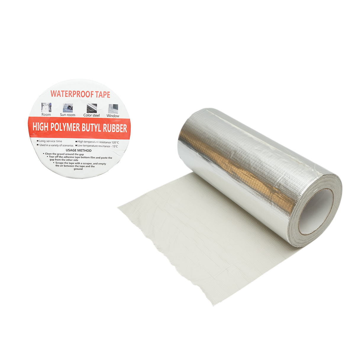 Banda butilica hidroizolanta autoadeziva 300mm x 10m cu folie de aluminiu Breckner Germany