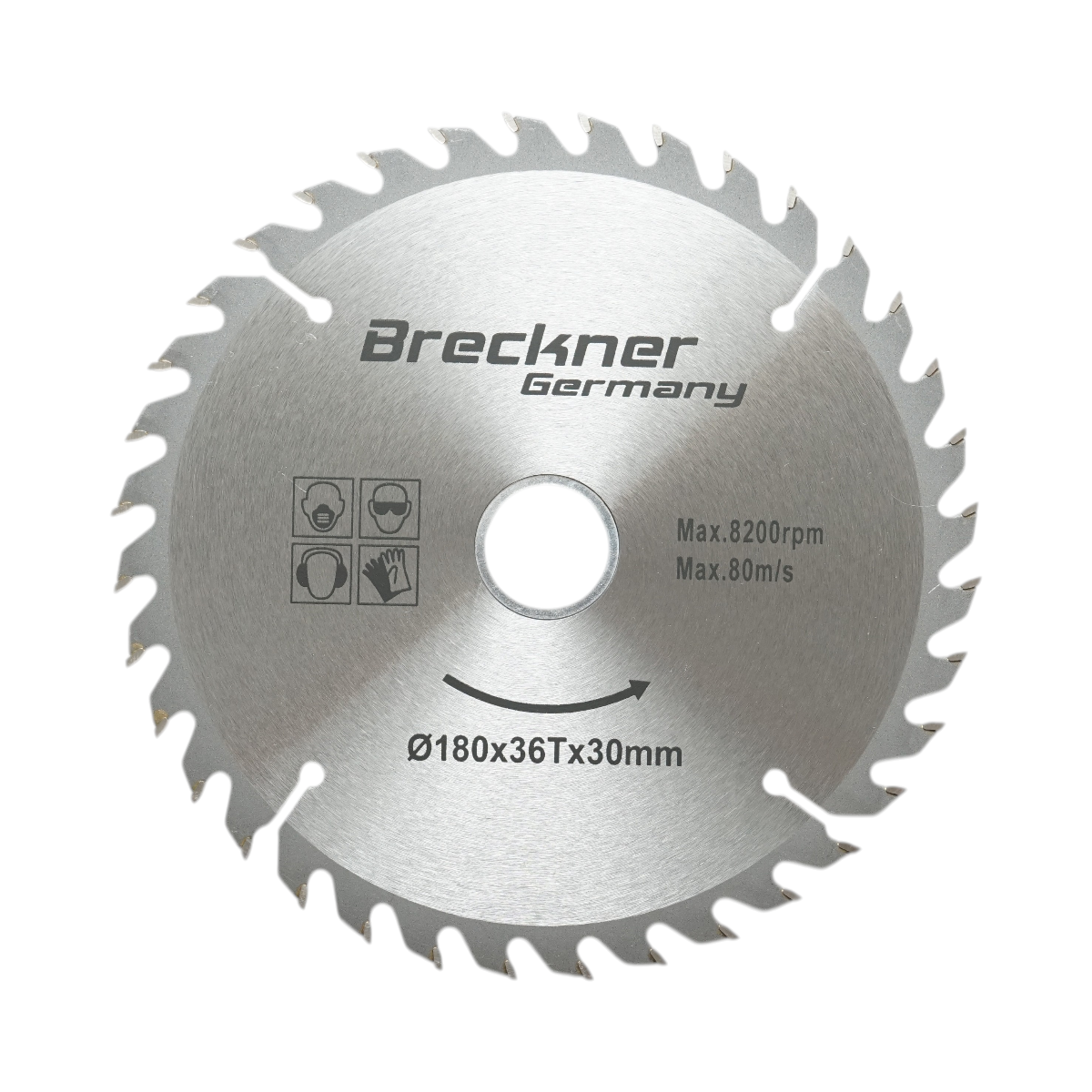 Disc circular vidia pentru lemn 180x30mm, 36 dinti, turatie maxima 8200rpm Breckner Germany