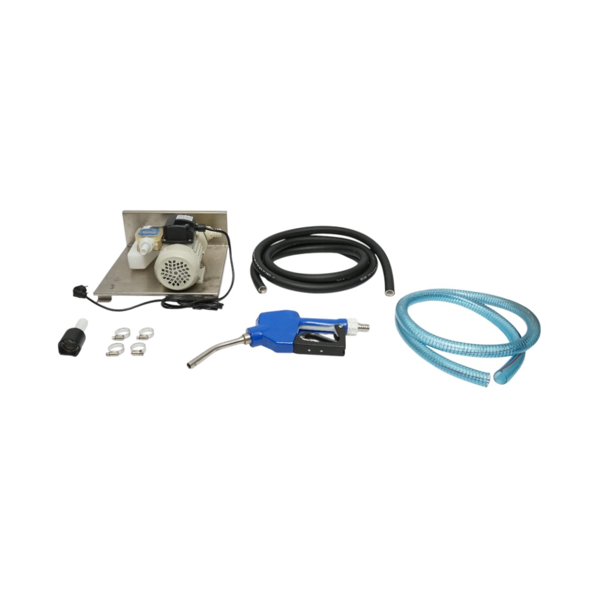 Kit pompa transfer solutie uree 220V, 400W, debit 40L/min, contor digital, furtun transfer 4m, alimentare 2m si pistol IP55 Breckner Germany – imagine 2
