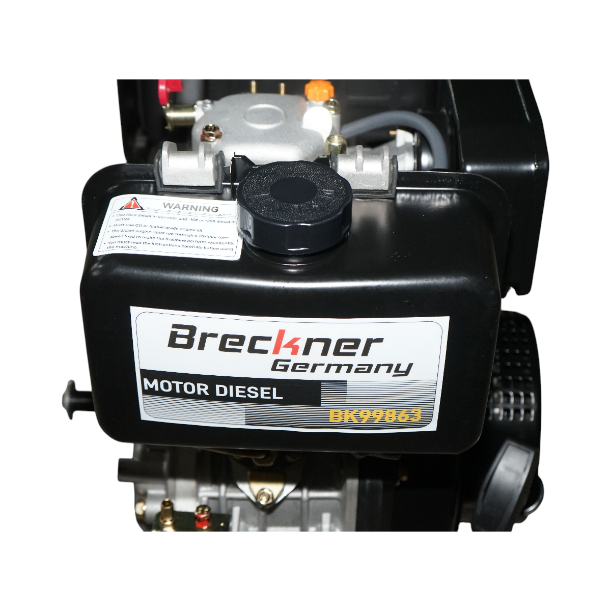 Motor diesel 7CP 178F, 296cc, turatie 3600rpm, ax rotund filetat 19.05mm, pornire sfoara Breckner Germany – imagine 9