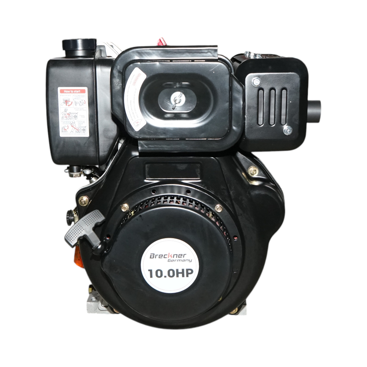 Motor diesel 10CP 186F, 418cc, turatie 3600rpm, ax rotund filetat 25.4mm, pornire sfoara Breckner Germany – imagine 4