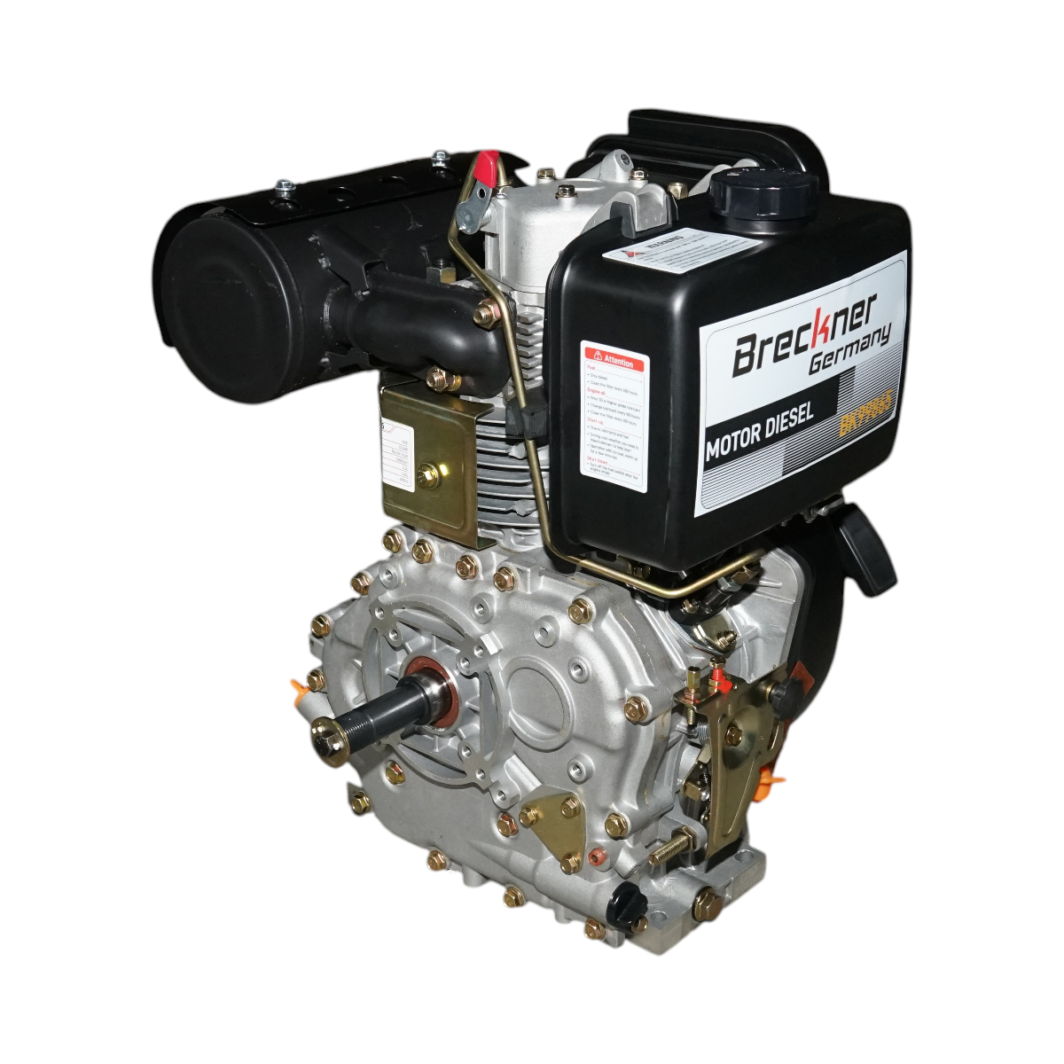 Motor diesel 13CP 192F, 498cc, turatie 3600rpm, ax rotund filetat 25.4mm, pornire sfoara Breckner Germany