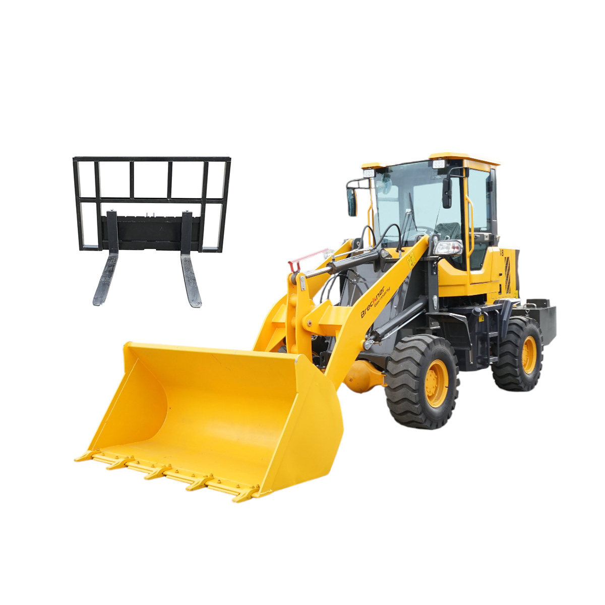 Incarcator frontal WOLA 2.3T, 4x4, motor diesel 78CP, cupa frontala 1.1m3, furci paleti 1060x100mm Breckner Germany