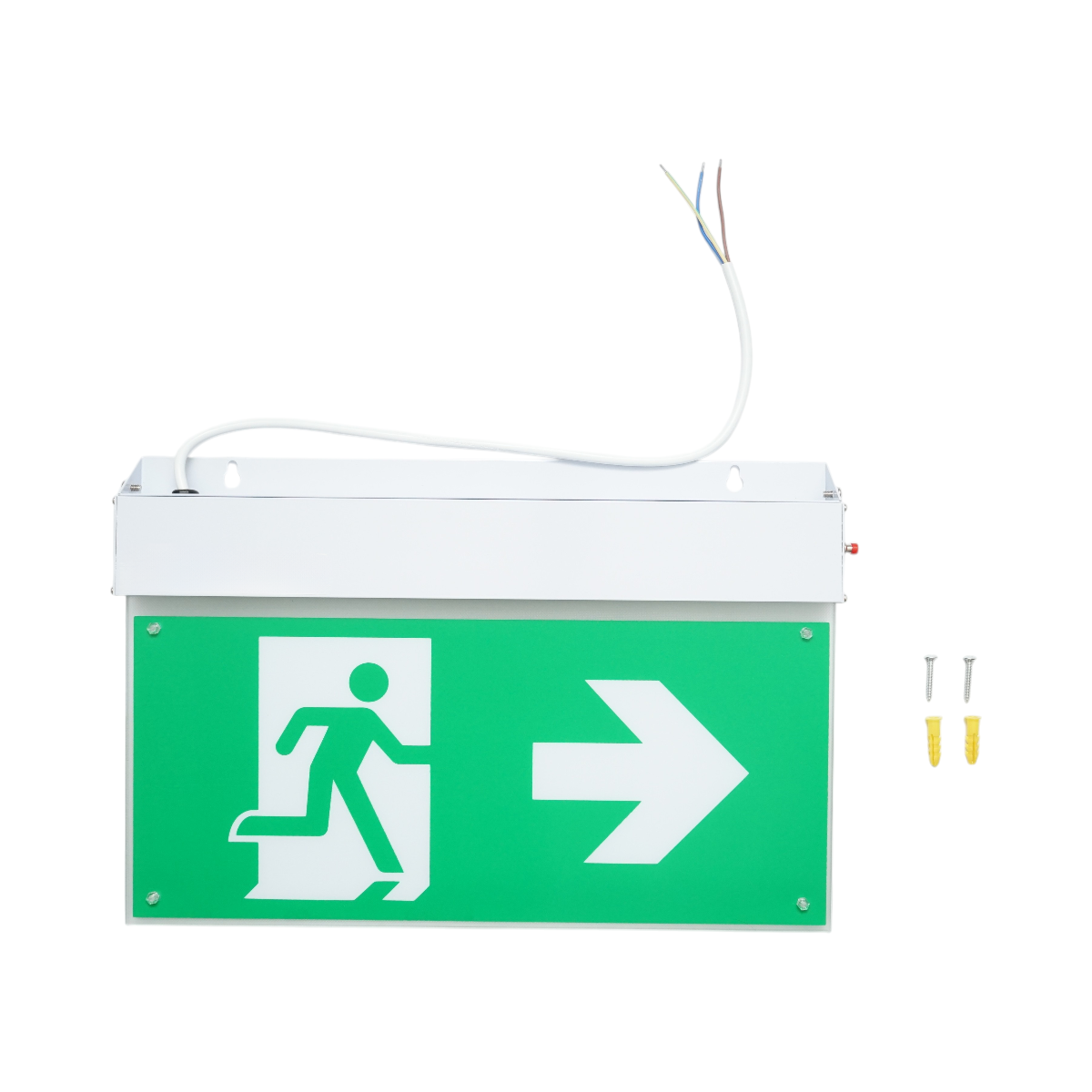 Lampa EXIT LED iesire de urgenta 220V, 3W, baterie Li-ion 1800mAh, montaj aplicat, autonomie 3 ore IP20 – imagine 4