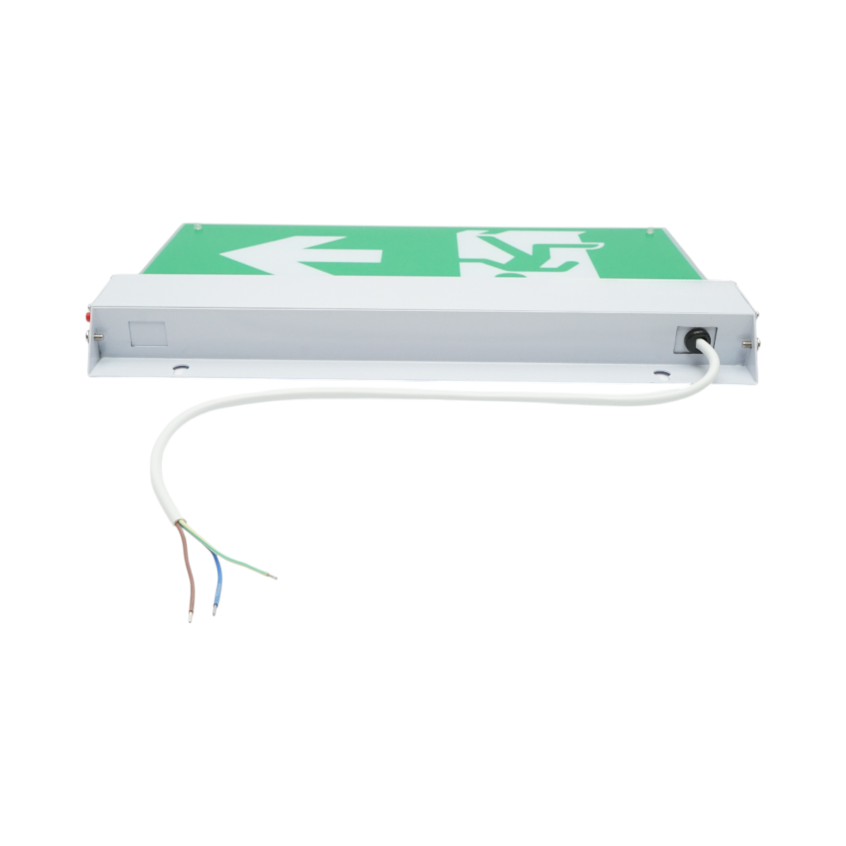 Lampa EXIT LED iesire de urgenta 220V, 3W, baterie Li-ion 1800mAh, montaj aplicat, autonomie 3 ore IP20 – imagine 6