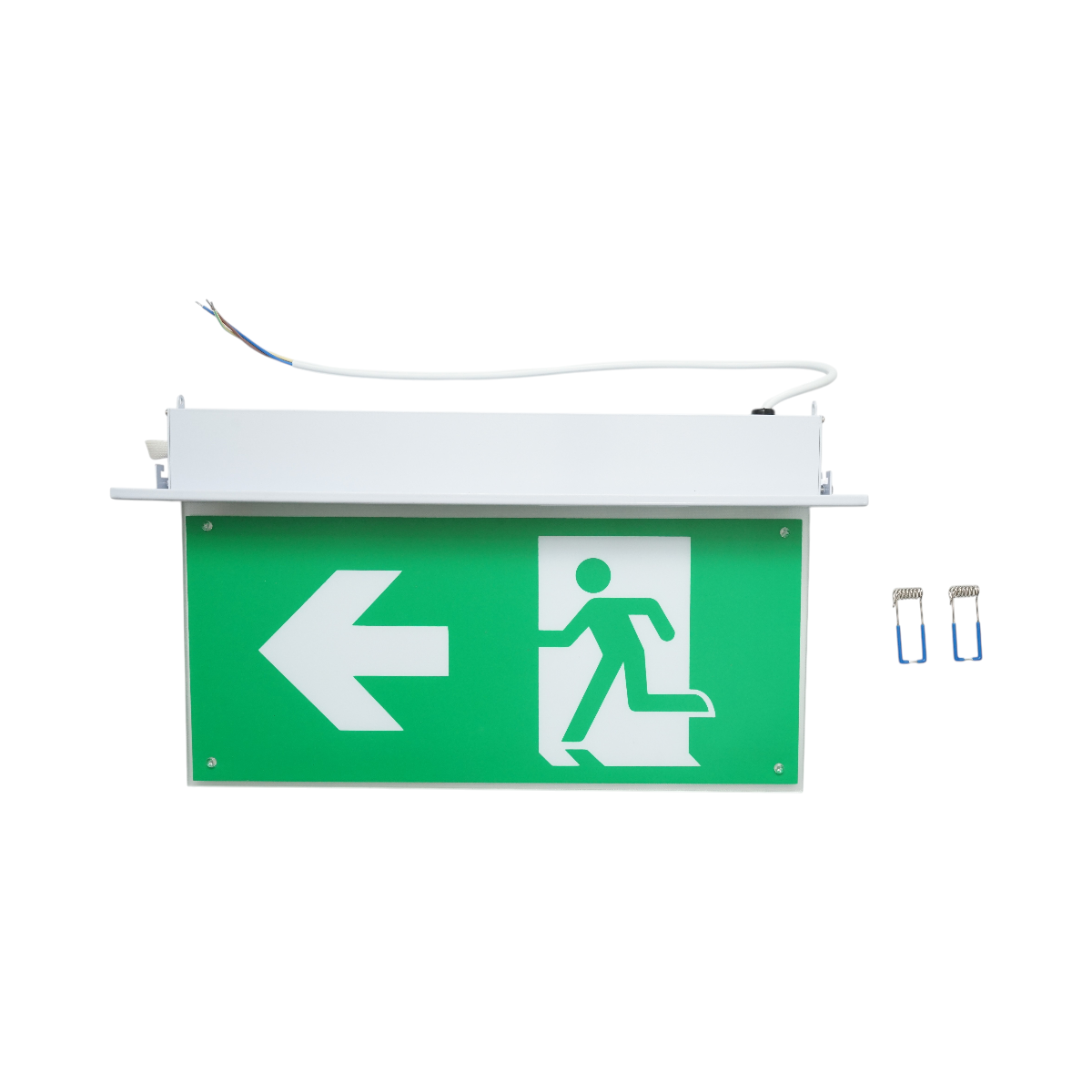 Lampa EXIT LED iesire de urgenta 220V, 3W, baterie Li-ion 1800mAh, montaj incastrat, autonomie 3 ore IP20 – imagine 4