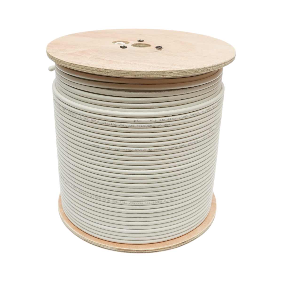 Cablu coaxial RG6 Trishield CCS 1.02mm, 75 Ohm, CPR Eca, PVC alb 305m/rola