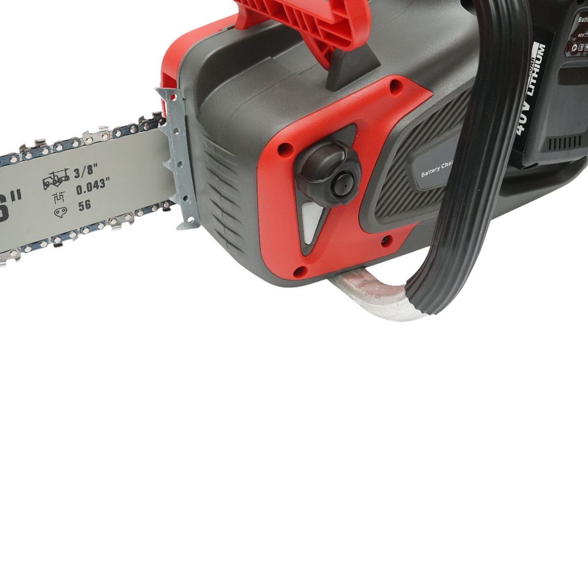 Drujba electrica profesionala cu 2 acumulatori 40V, 4Ah Li-ion, 1200W, motor brushless, lama 16 inch (400mm) Breckner Germany – imagine 12