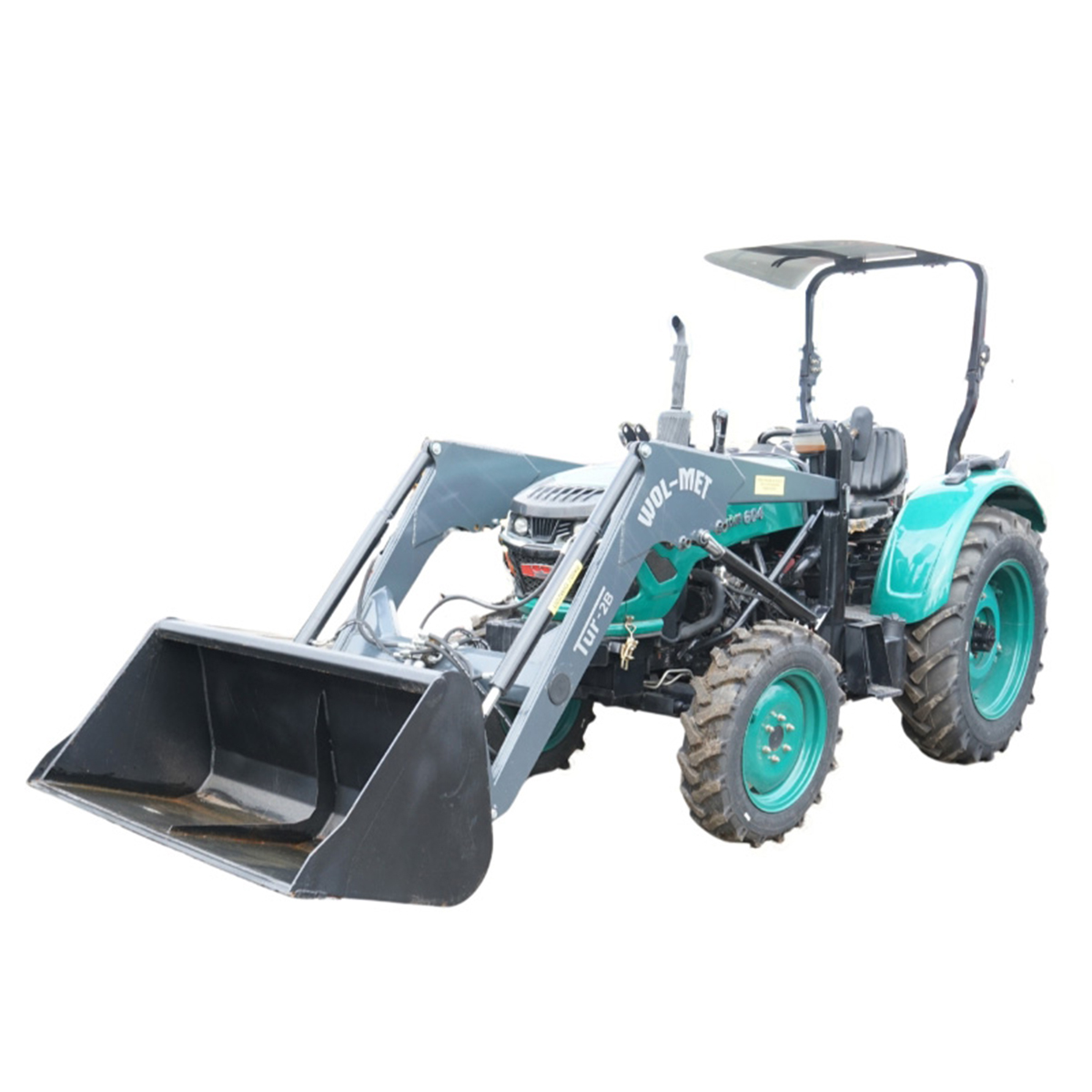 Tractor 60HP 4x4 semicabina cu incarcator frontal si cupa KONIG TRAKTOREN 604